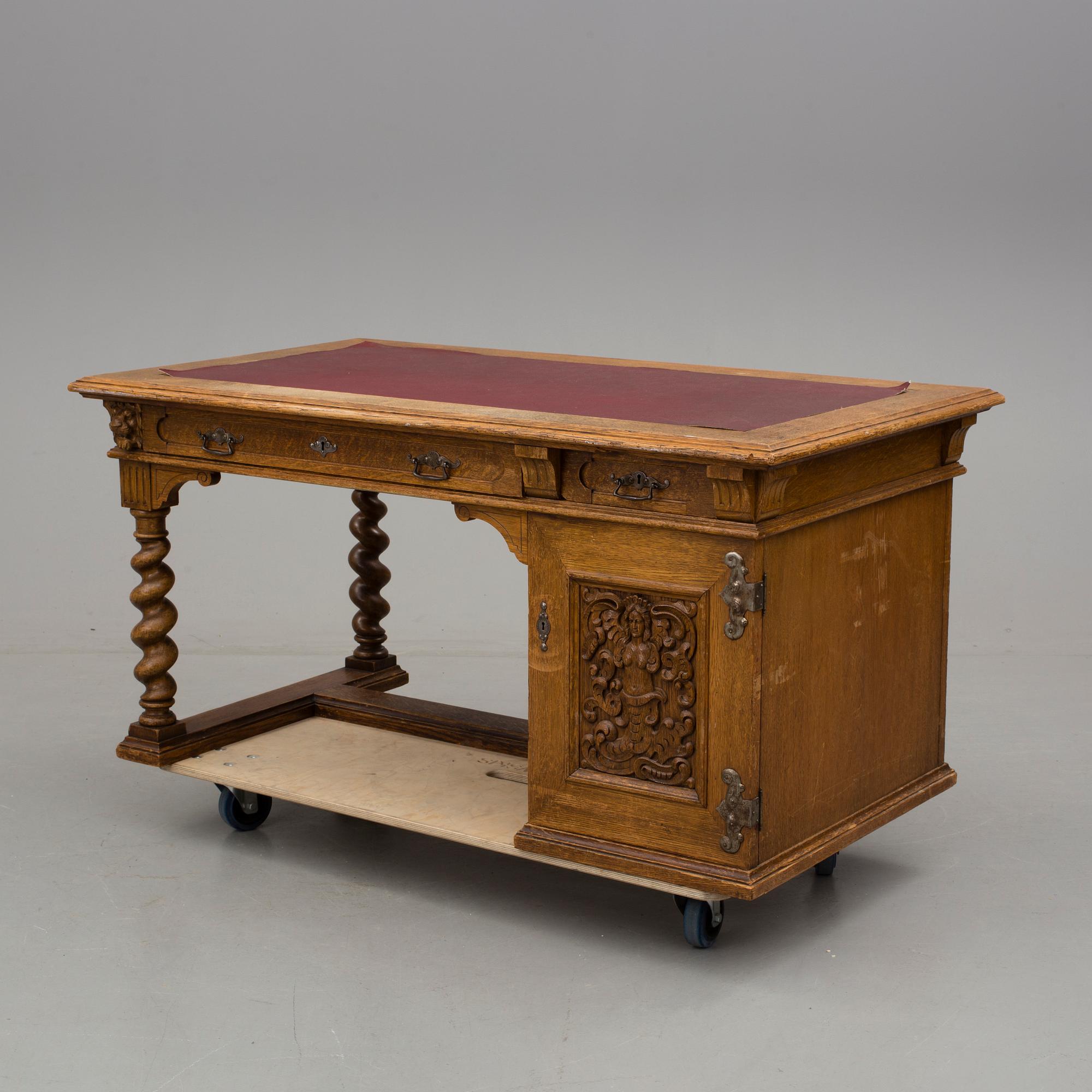SKRIVBORD, barockstil, omkring år 1900.