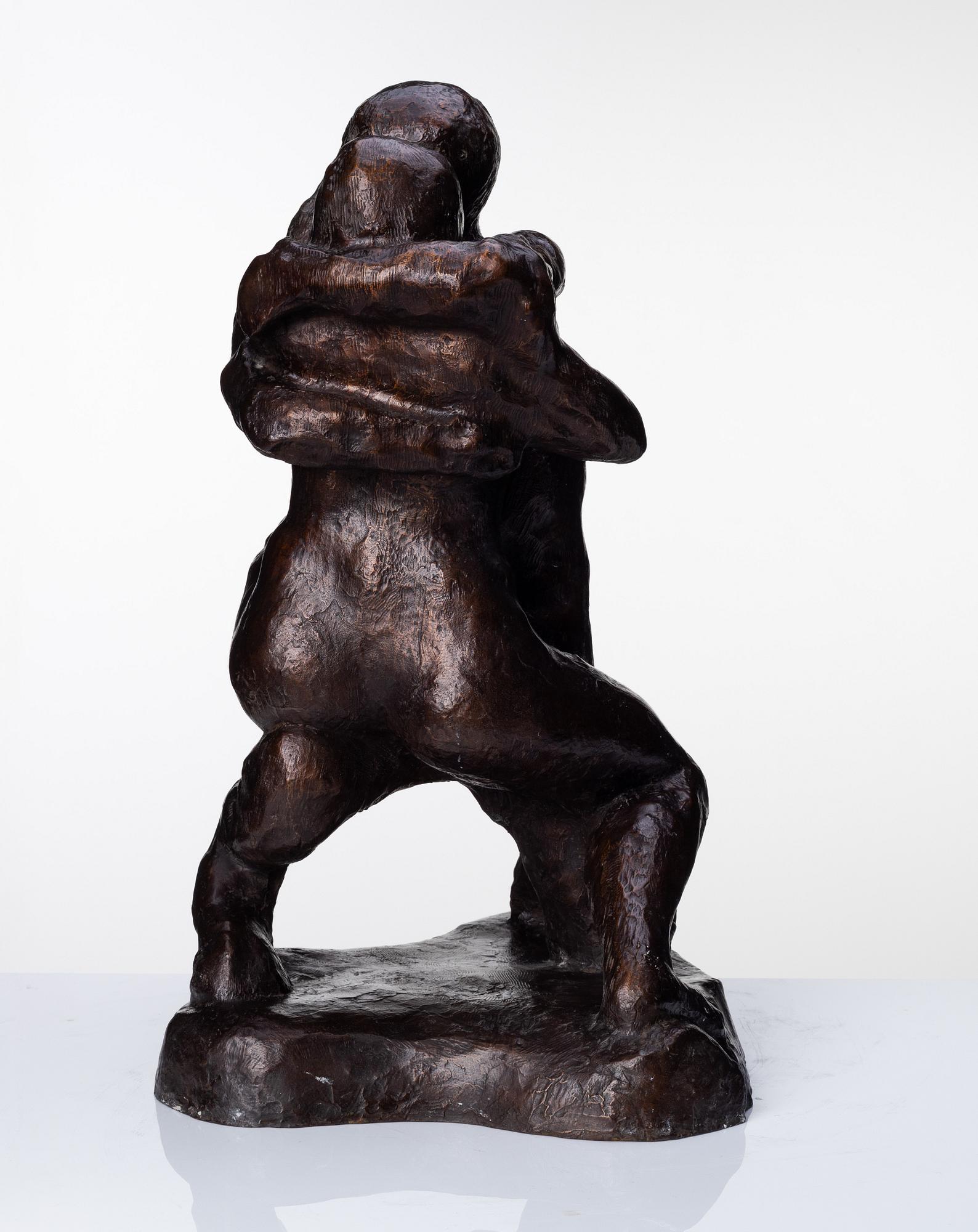 Gudmar Olovson, sculpture. Signed. Numbered. Foundry mark. Bronze, height 61 cm, length 46 cm.