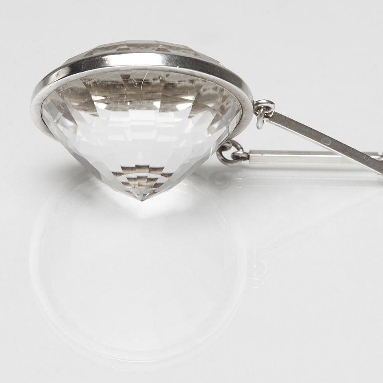 Wiwen Nilsson, a sterling and rock crystal necklace, Lund, Sweden 1965.