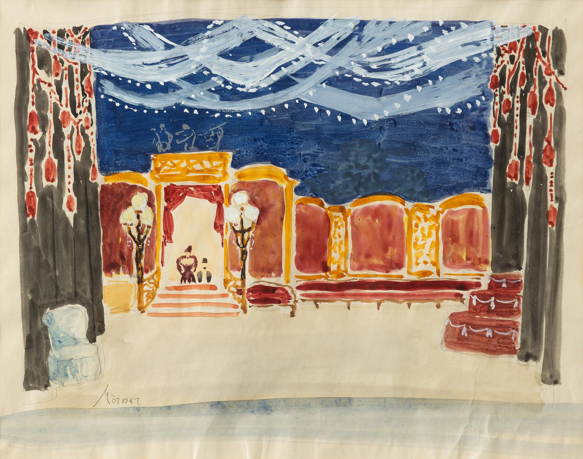 Stellan Mörner, Theatre lounge.