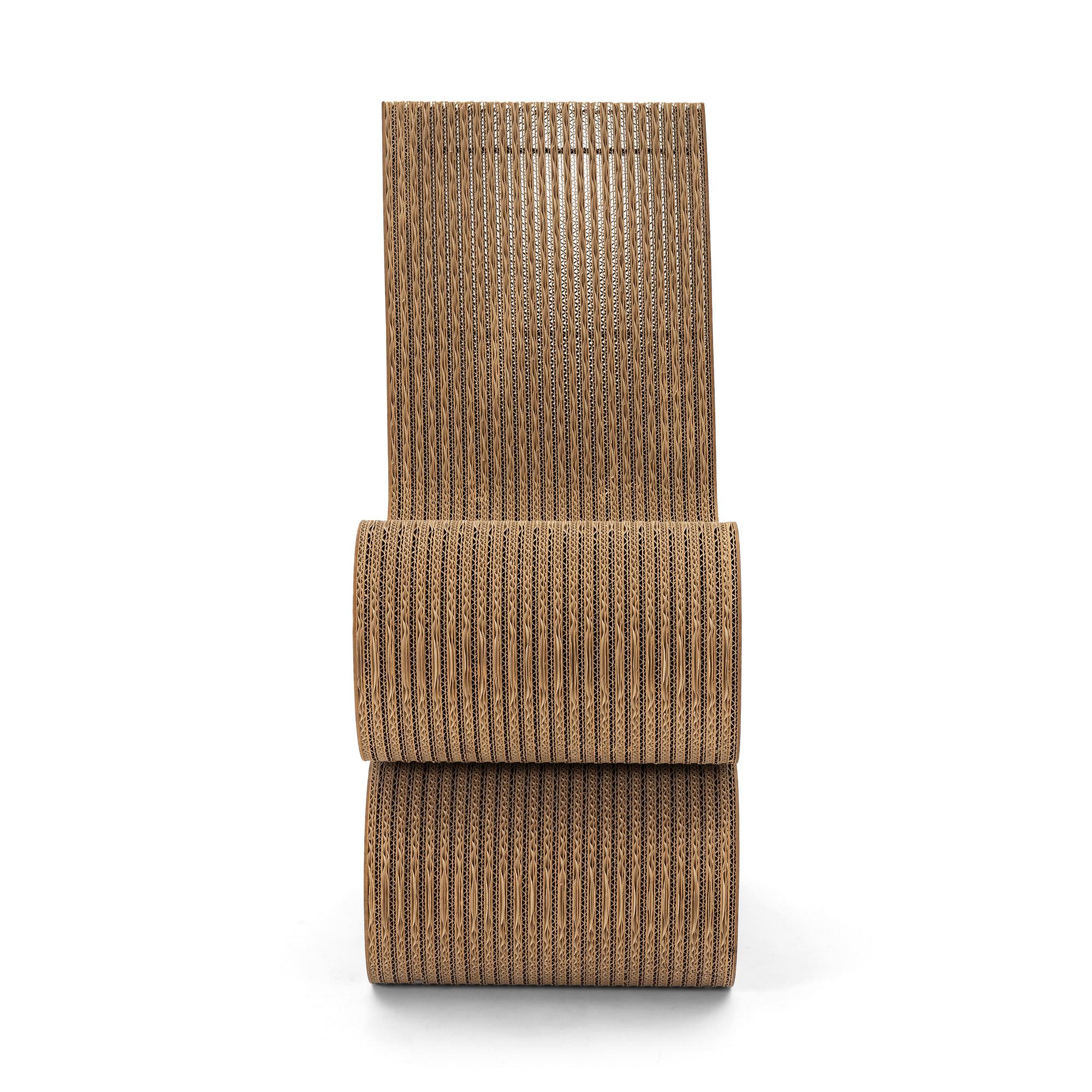 Frank Gehry, a "Wiggle Side Chair", Vitra, post 1992.