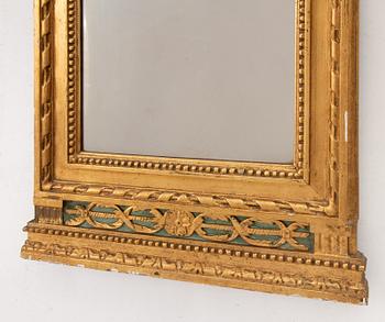 A late Gustavian mirror, late 18th Century.