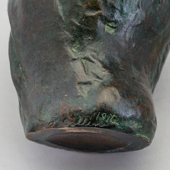 JOHANNES COLLIN, bronze scupture, signed and dated 1916.