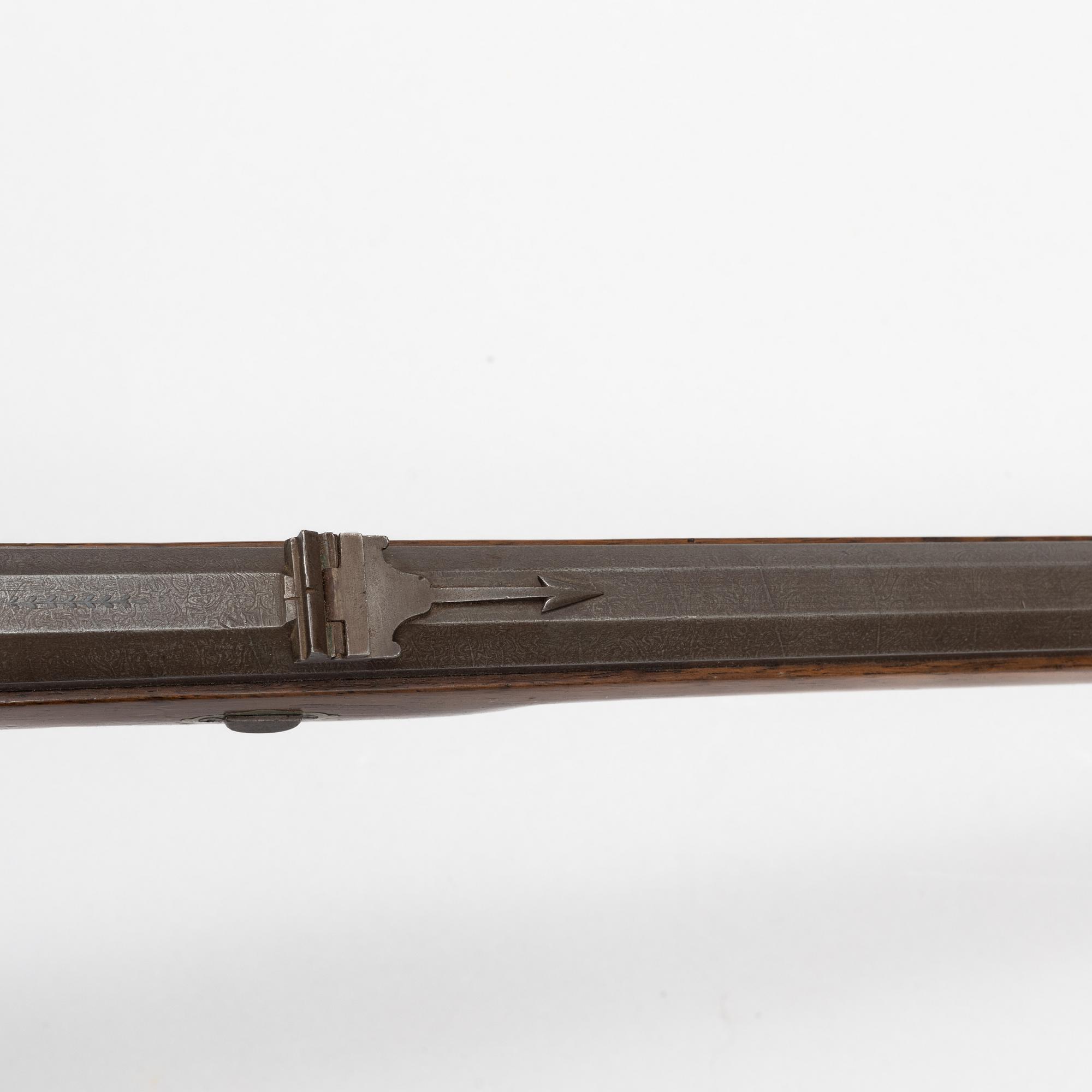 Slagslåsstudsare, märkt Lorentz Bössel in Suhl, 1800-talets mitt.