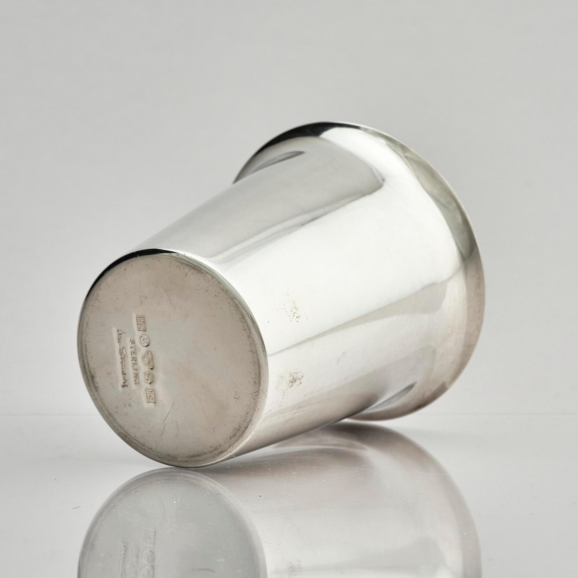 Åke Strömdahl, a sterling silver beaker, Stockholm, Sweden 1959.