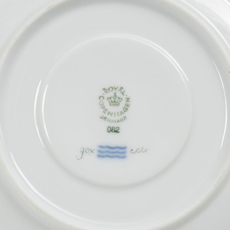 Royal Copenhagen, a 'Flora Danica' tea cup and saucer, Denmark, 1953.