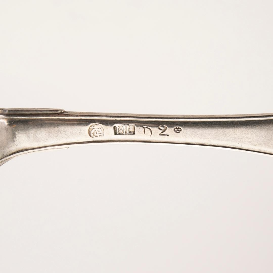 Collection of tablespoons, 28 pieces, silver, by 9 different master silversmiths, Kristianstad, 18th/19th century.