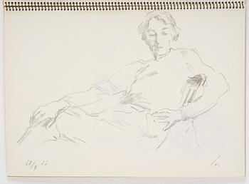 Lotte Laserstein, Skissblock med 23 teckningar varav 3 signerade.