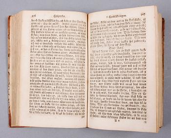 KOKBOK, "Hjelpreda i hushållningen för unga fruentimmer" av Cajsa Warg, 9:e upplagan, 1790.