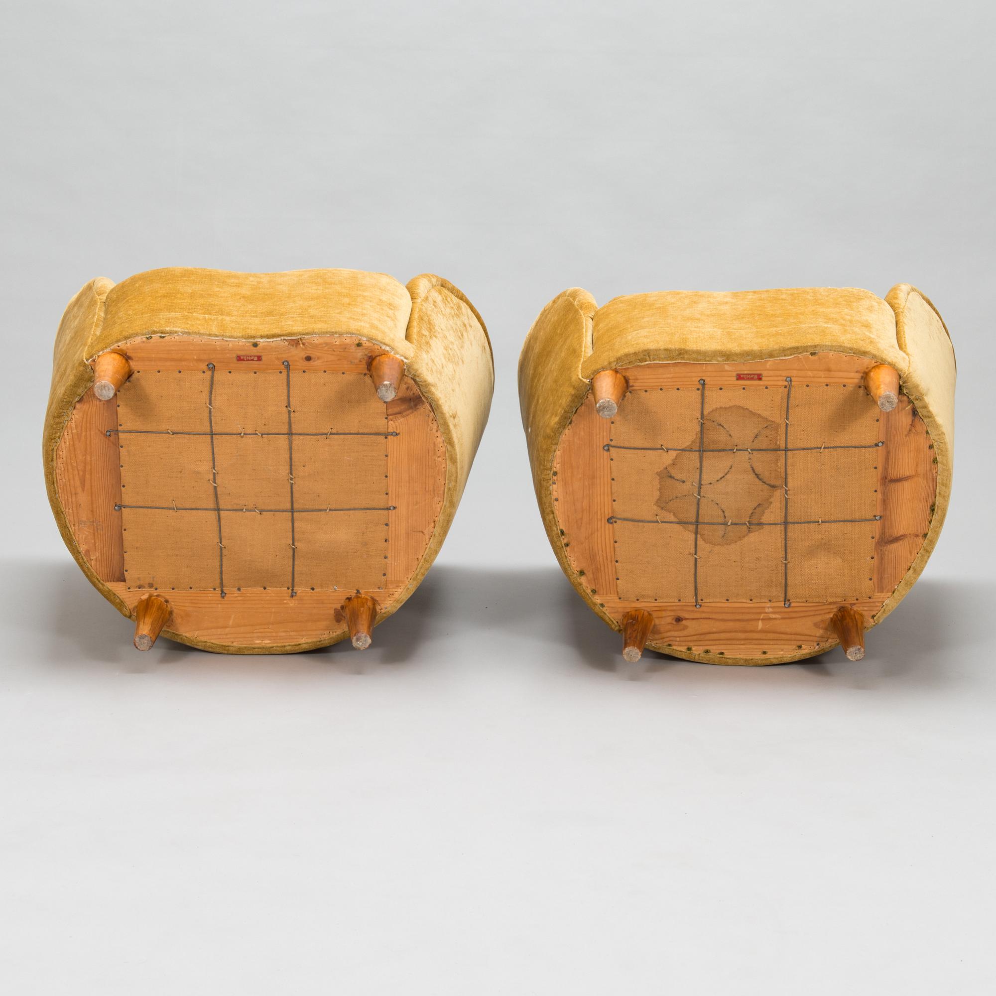 A pair of 1930's armchairs for Mobilia.