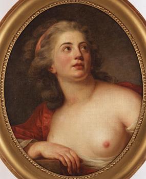 Adolf Ulrik Wertmüller, attributed to, Young woman, bust portrait.