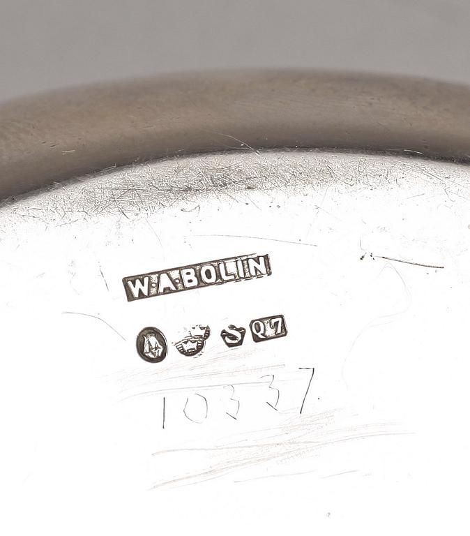 ASK, silver, W A. Bolin, Stockholm, 1918. Vikt ca 198g.