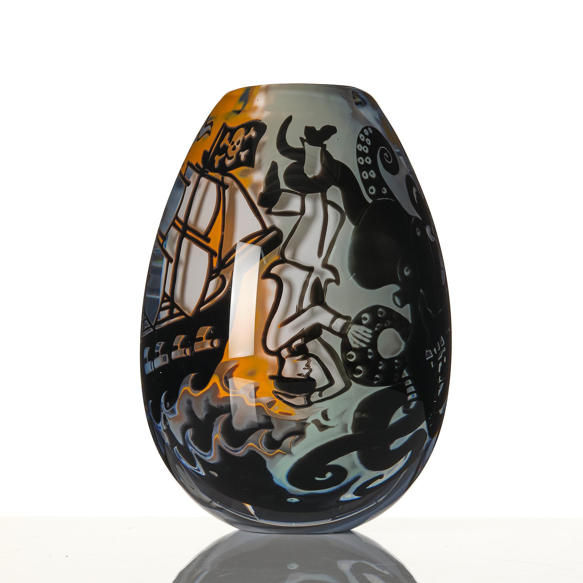 Robert Oldergaarden, "Treasure Island", unik vas, graalteknik, 2010.