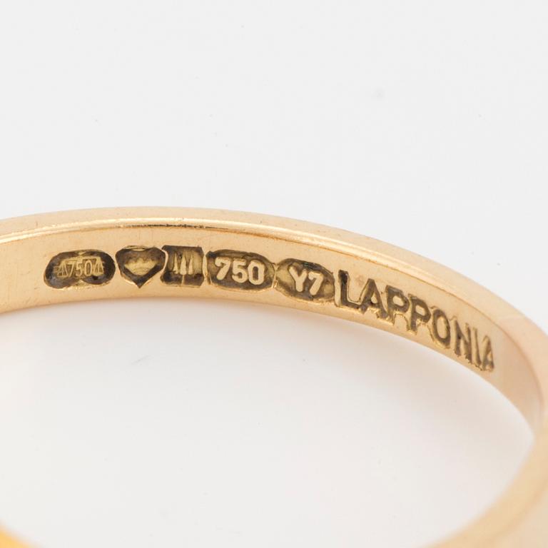 An 18K gold Lapponia ring.