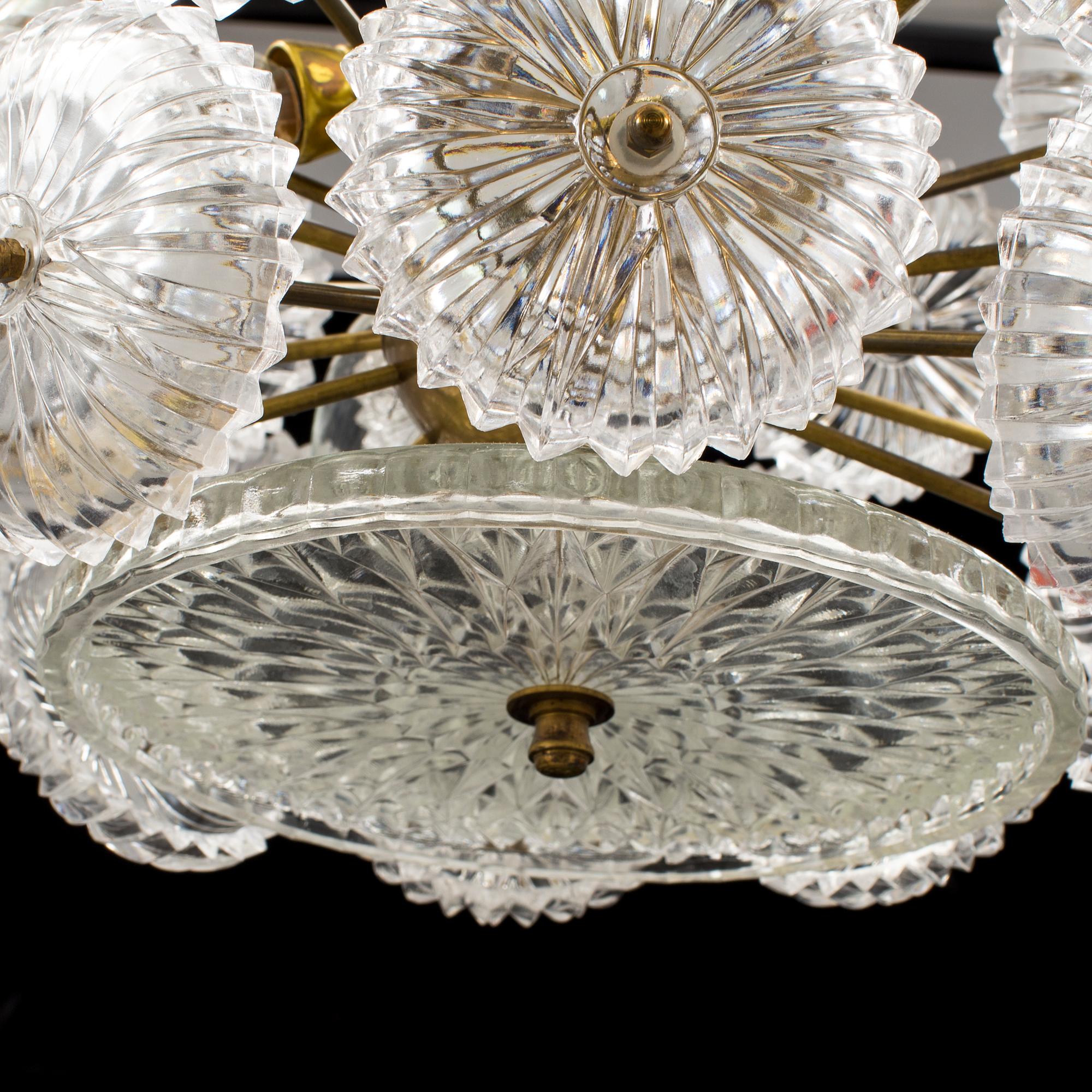 TAKLAMPA, AB Eriksmåla glas, 1900-talets andra hälft. Höjd ca 22 cm.