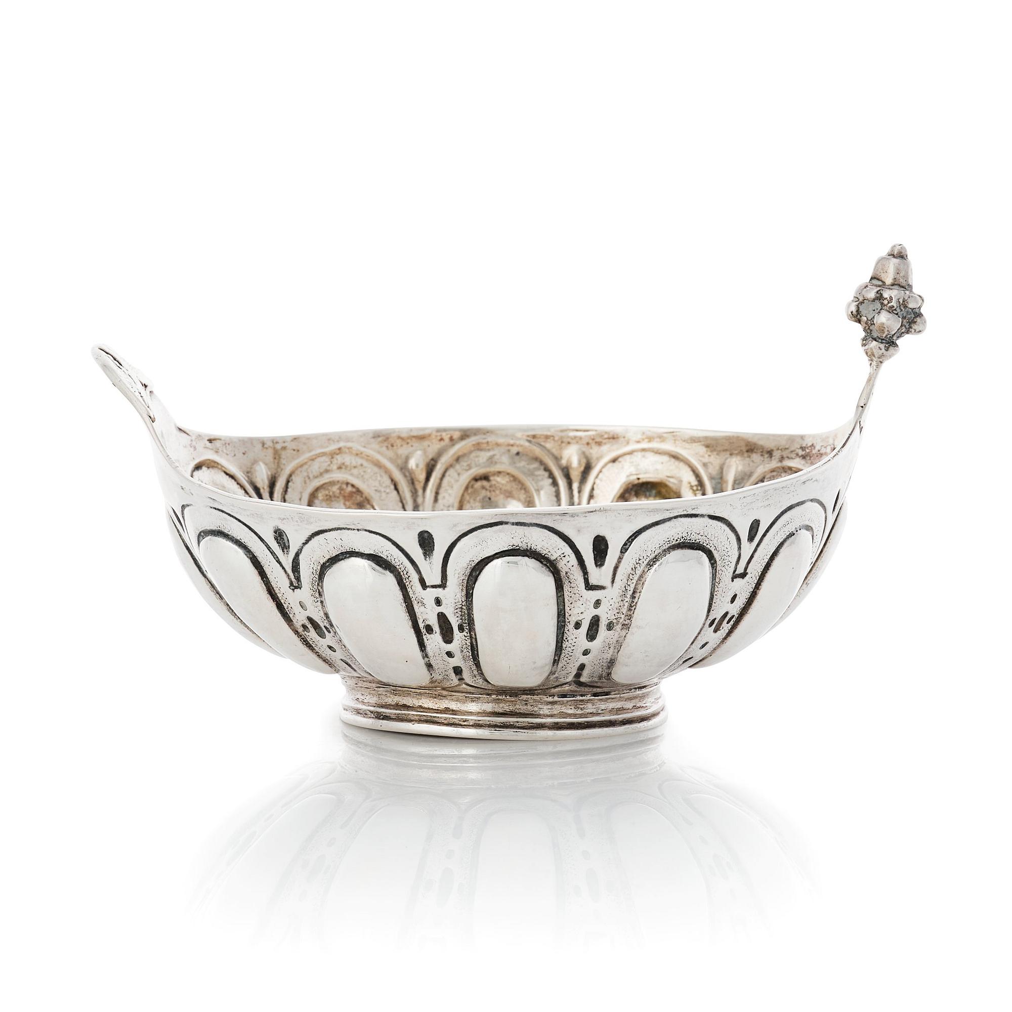A Swedish 18th century silver brandy-bowl, mark of Peter Pemmer, Sala (1716-1725).