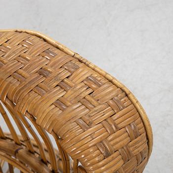 Gio Ponti & Lio Carminati, wicker chair, "Conte Biancamano", Bonacina, Italy, second half of the 20th century.