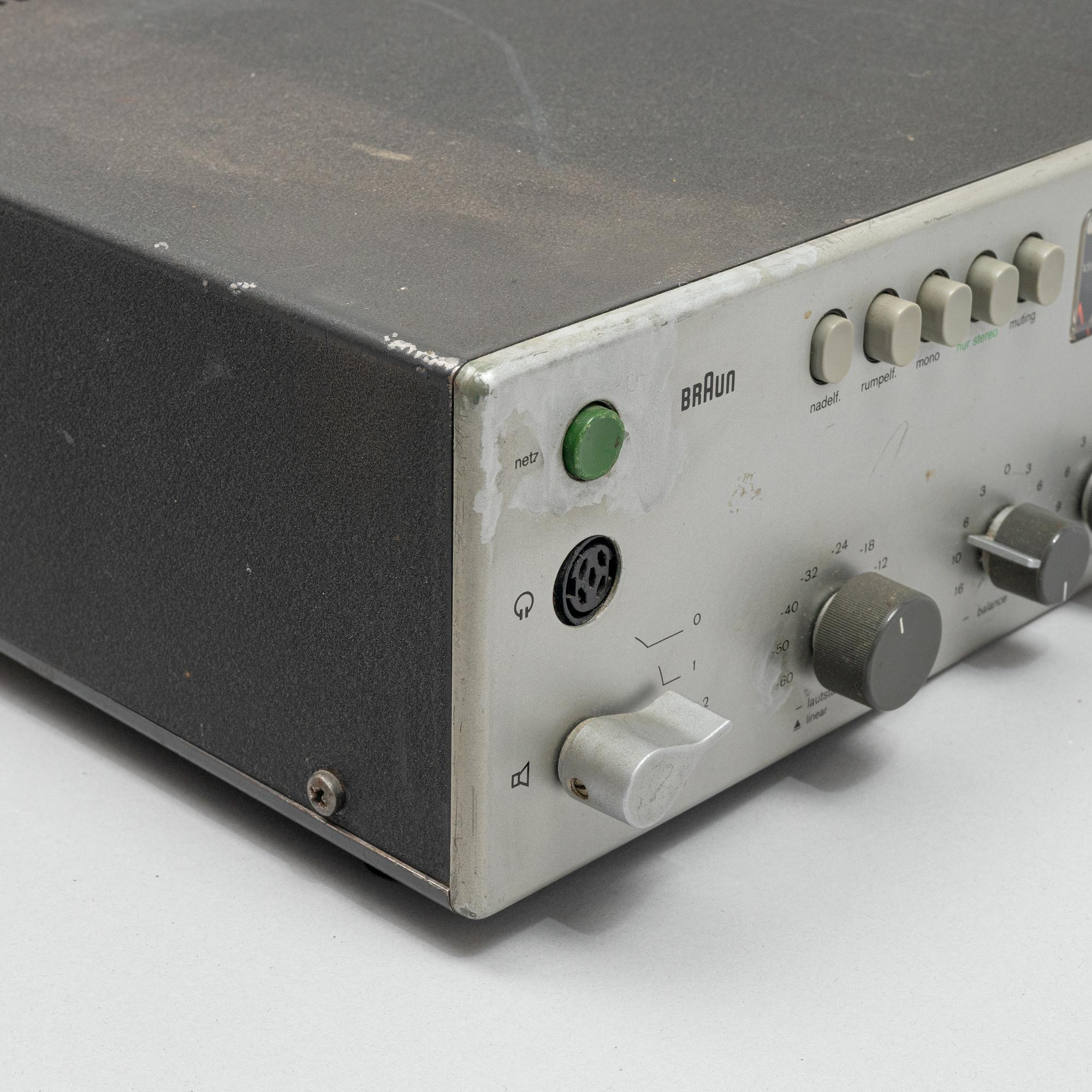 Dieter Rams, stereoutrustning, 5 delar, Braun, Tyskland 1970-tal.