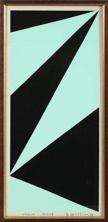 OLLE BAERTLING, färglitografi, signerad och daterad 1957-68, numrerad 242/300.