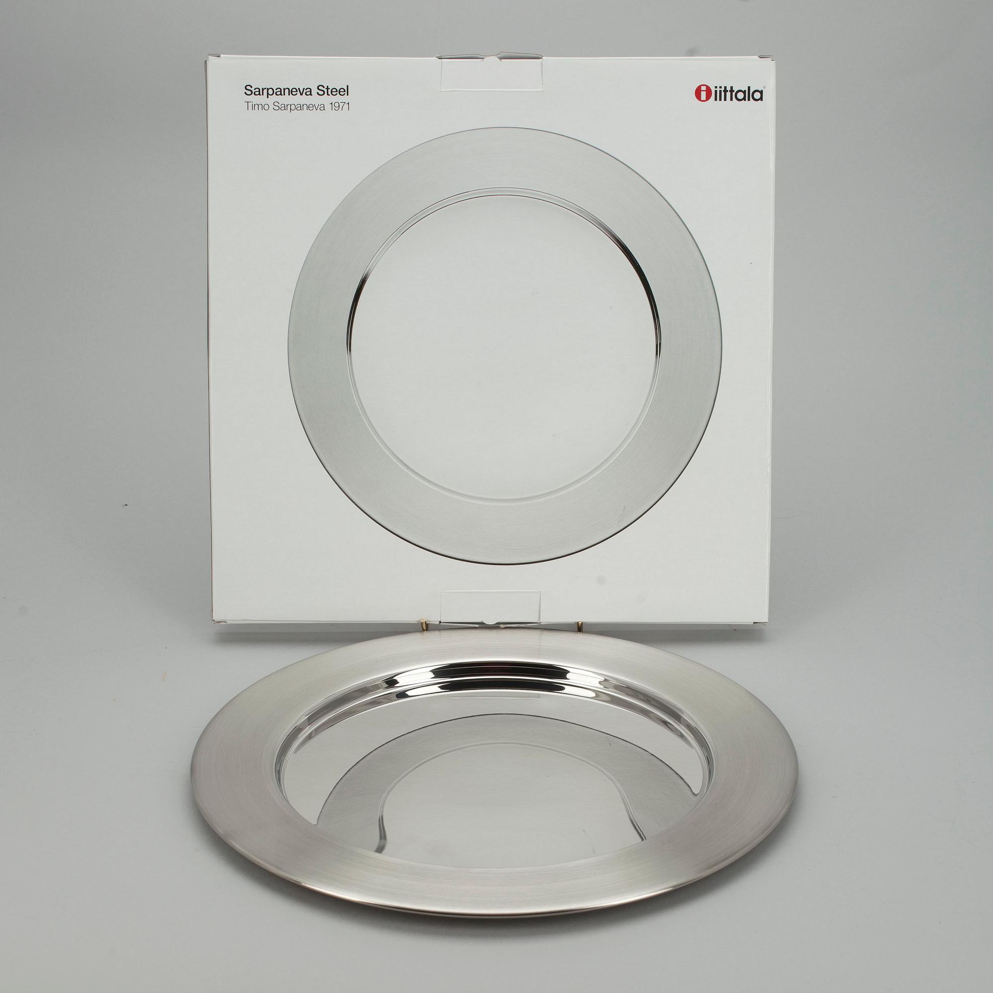 SERVERINGSFAT, 3 st, "Sarpaneva Steel", stål, design Timo Sarpaneva, Iittala, formgiven 1971.