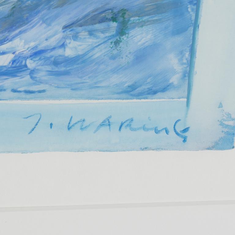 JÖRGEN WARING, an oil on paper. Signed.