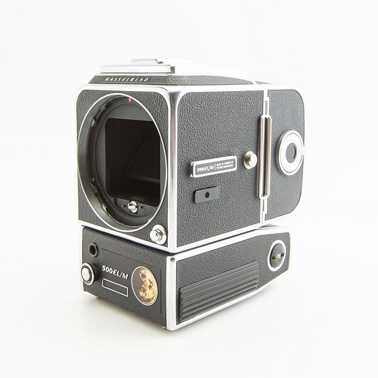 Kamera Hasselblad 500 EL/M kamerahus och objektiv.