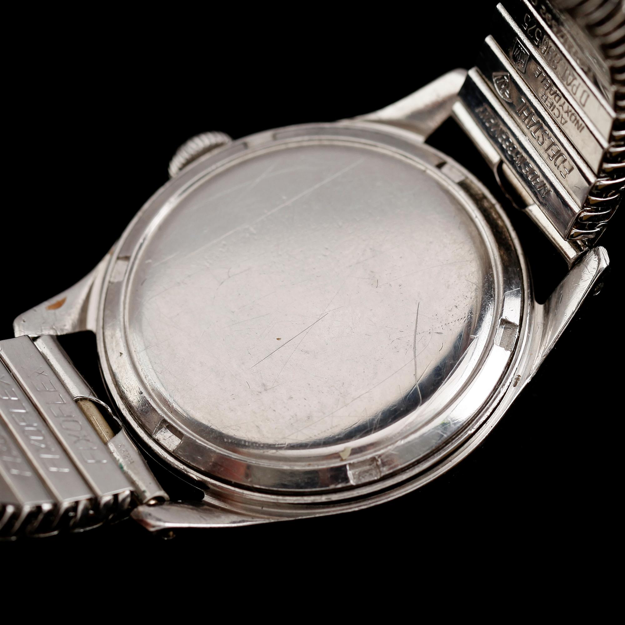 ARMBANDSUR, stål, Omega, manuell, 1900-talets mitt.