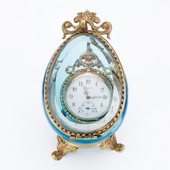 FICKUR MED STÄLL, delvis 18 k guld, Longines, tidigt 1900-tal.