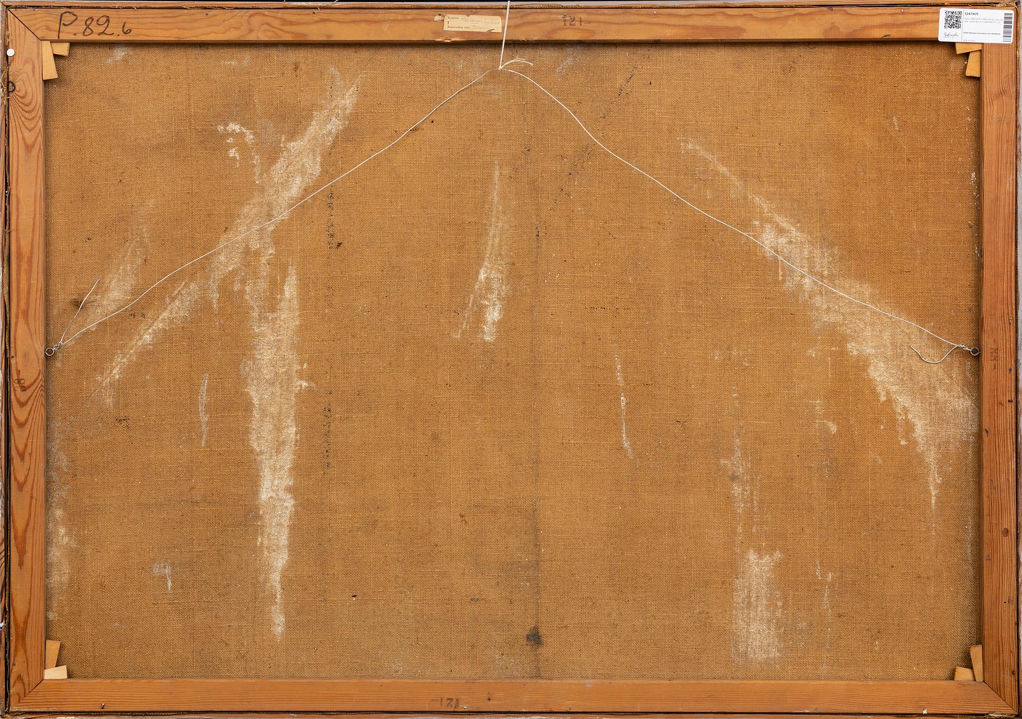 MAX GREGOR CARLSSON, oil on canvas signed and dated 57.