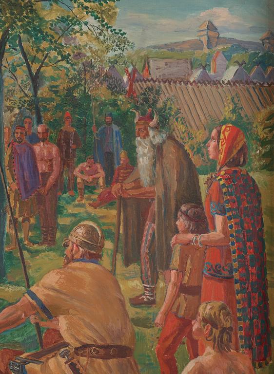 Ansgar predikar i Birka.