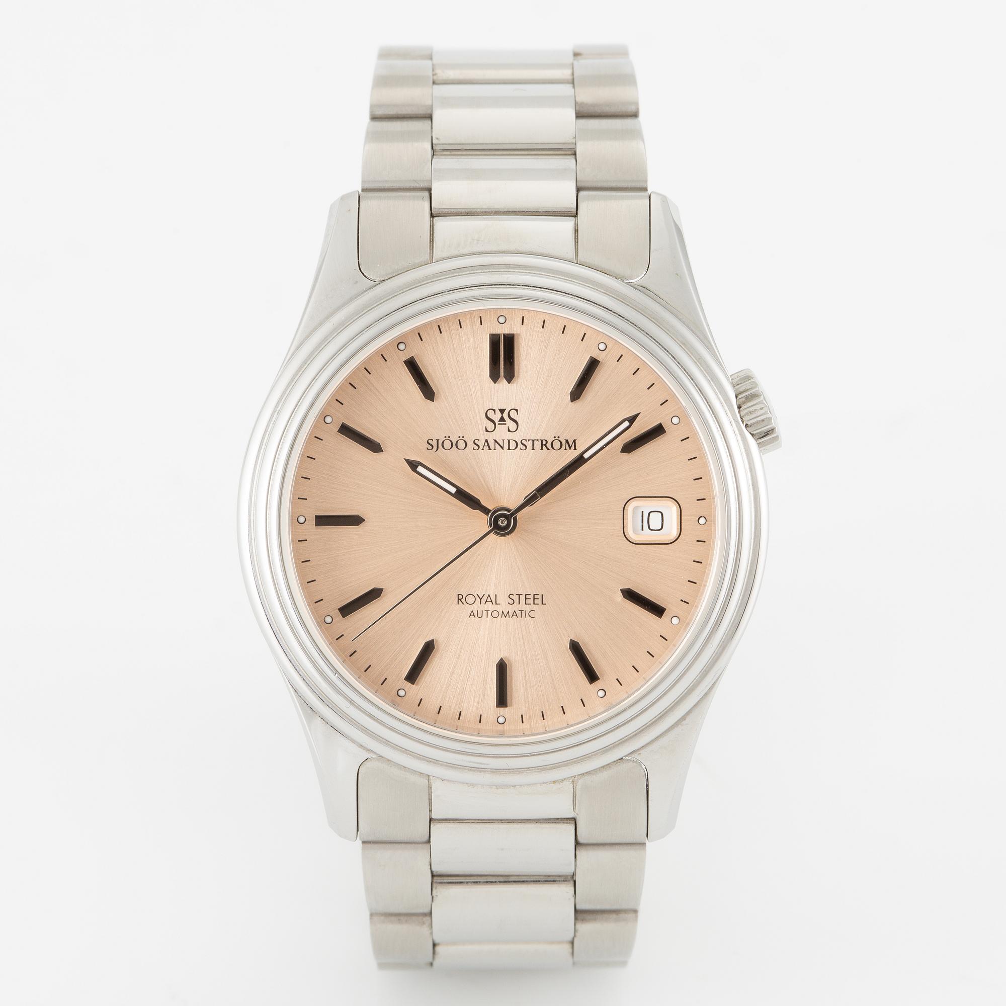 Sjöö Sandström, Royal Steel Classic, wristwatch, 36 mm.