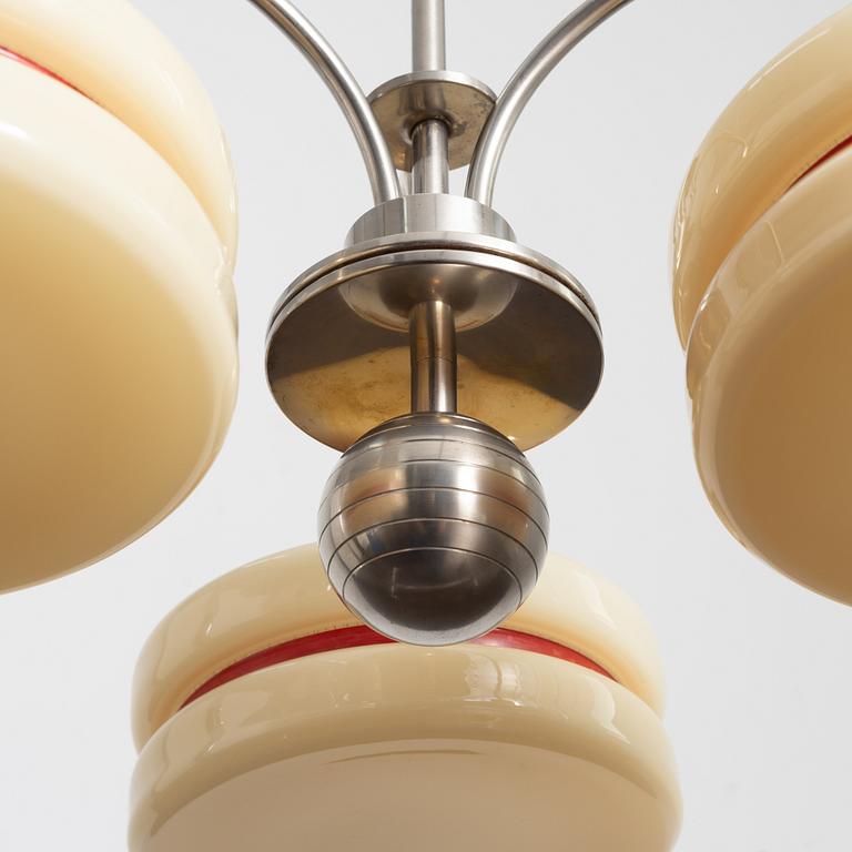 Harald Notini, a model "10277" ceiling lamp, Arvid Böhlmarks Lampfabrik, Stockholm, 1930s.
