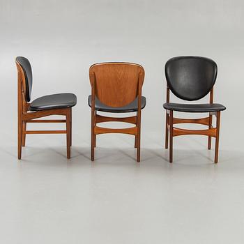 Chairs, 6 pcs, 1960s probably Hovmand Olsen Denmark.