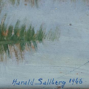 HARALD SALLBERG, olja på pannå, signerad och daterad 1946.