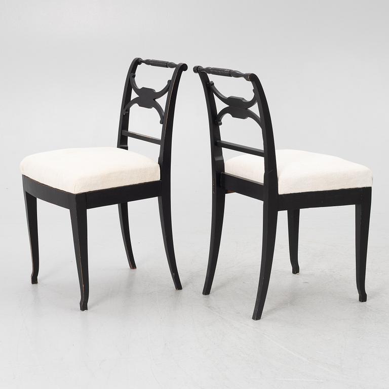 Chairs, 6 pcs, 19th century, Trafalgar type.