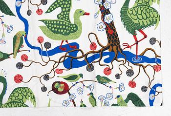 Josef Frank, curtains, a pair, "Green Birds", Svenskt Tenn.