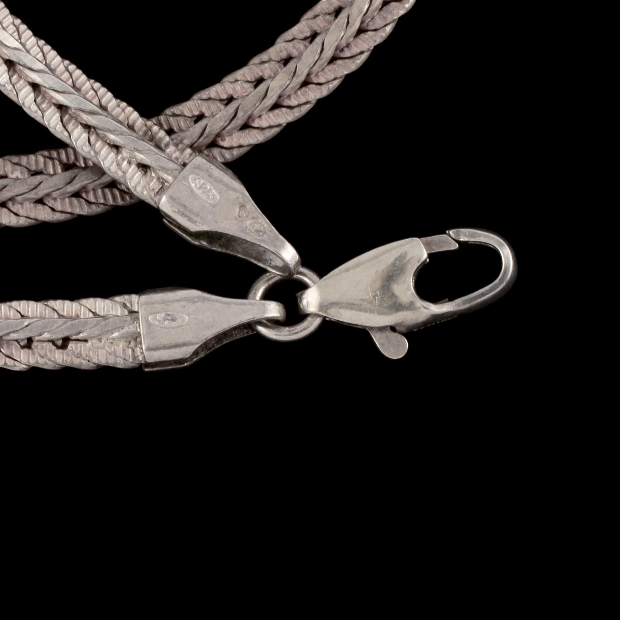 HALSKEDJA, sterlingsilver, importstämplad. Vikt 14 g.