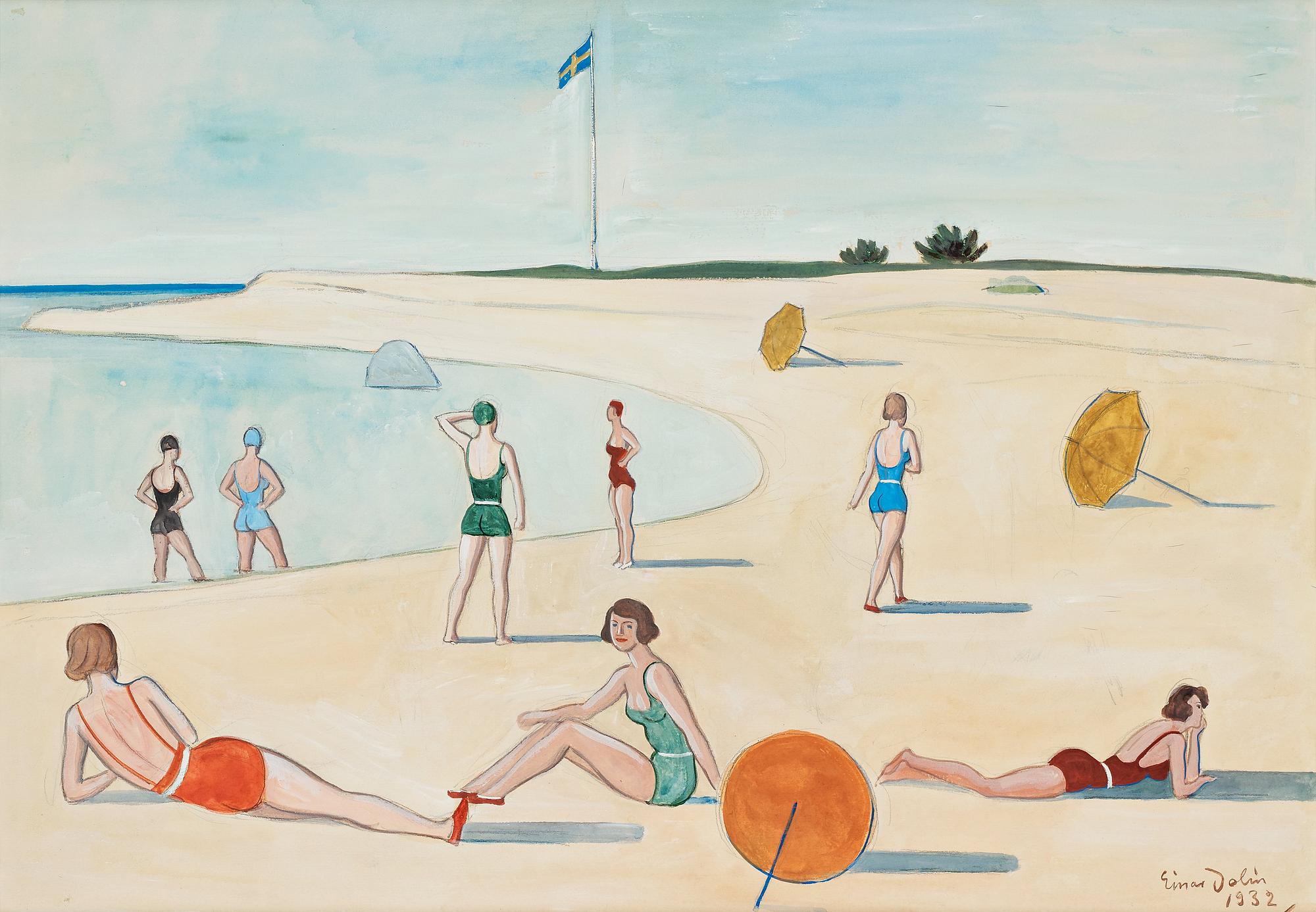 Einar Jolin, On the beach.