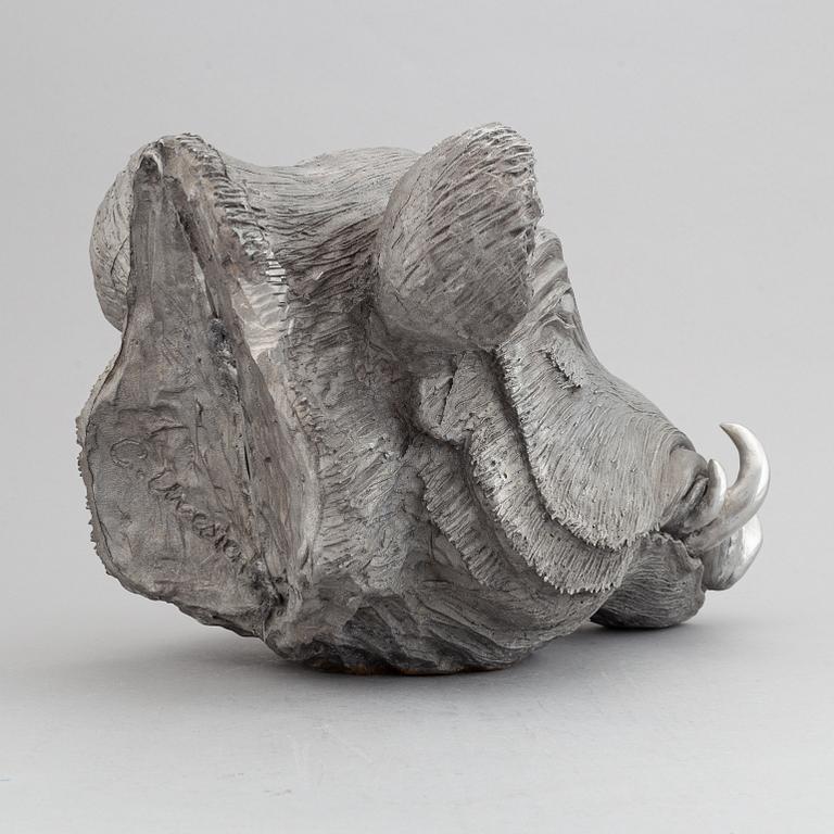 Claes Uvesten, skulptur, aluminium, signerad.