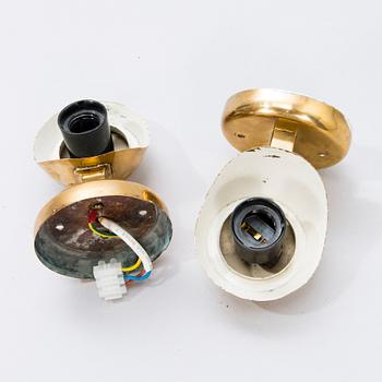 PAAVO TYNELL, a pair of mid 20th century wall lights for Idman. Finland.
