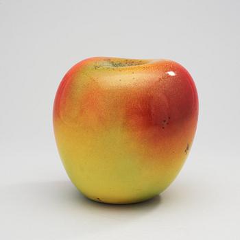 A Hans Hedberg faience apple, Biot, France.