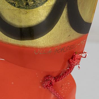 Ulla Forsell, a glass sculpture of a Japanese style carp, signed and dated 1995.