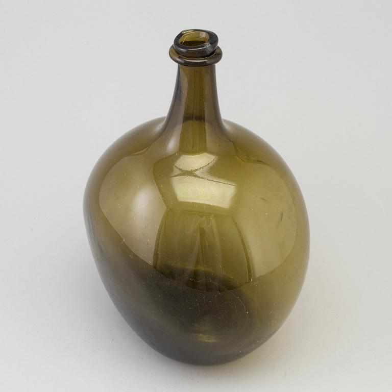 FLASKA, glas, 1700-tal.