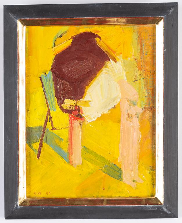 Charlotte Gyllenhammar, oil on canvas, signed and dated -83.