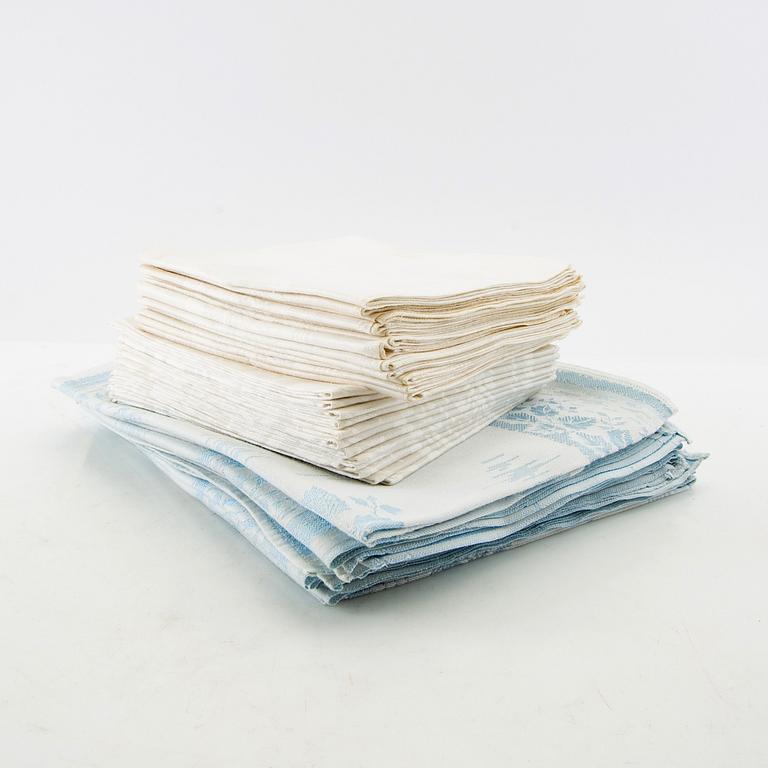 Napkins 12+12+12 pcs damask first half/mid 20th century.