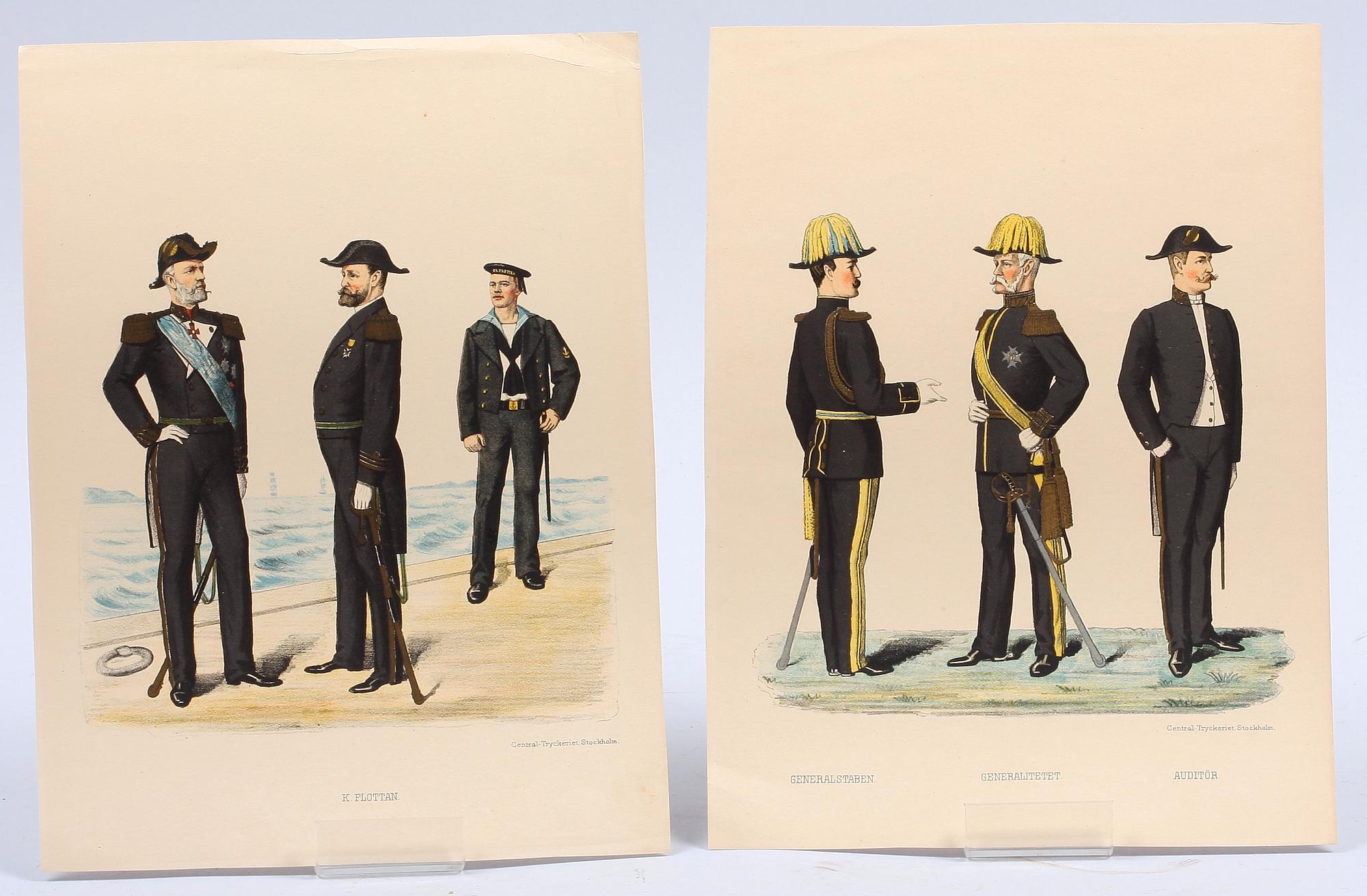 FÄRGLITOGRAFIER, 16 st. 1890-tal.