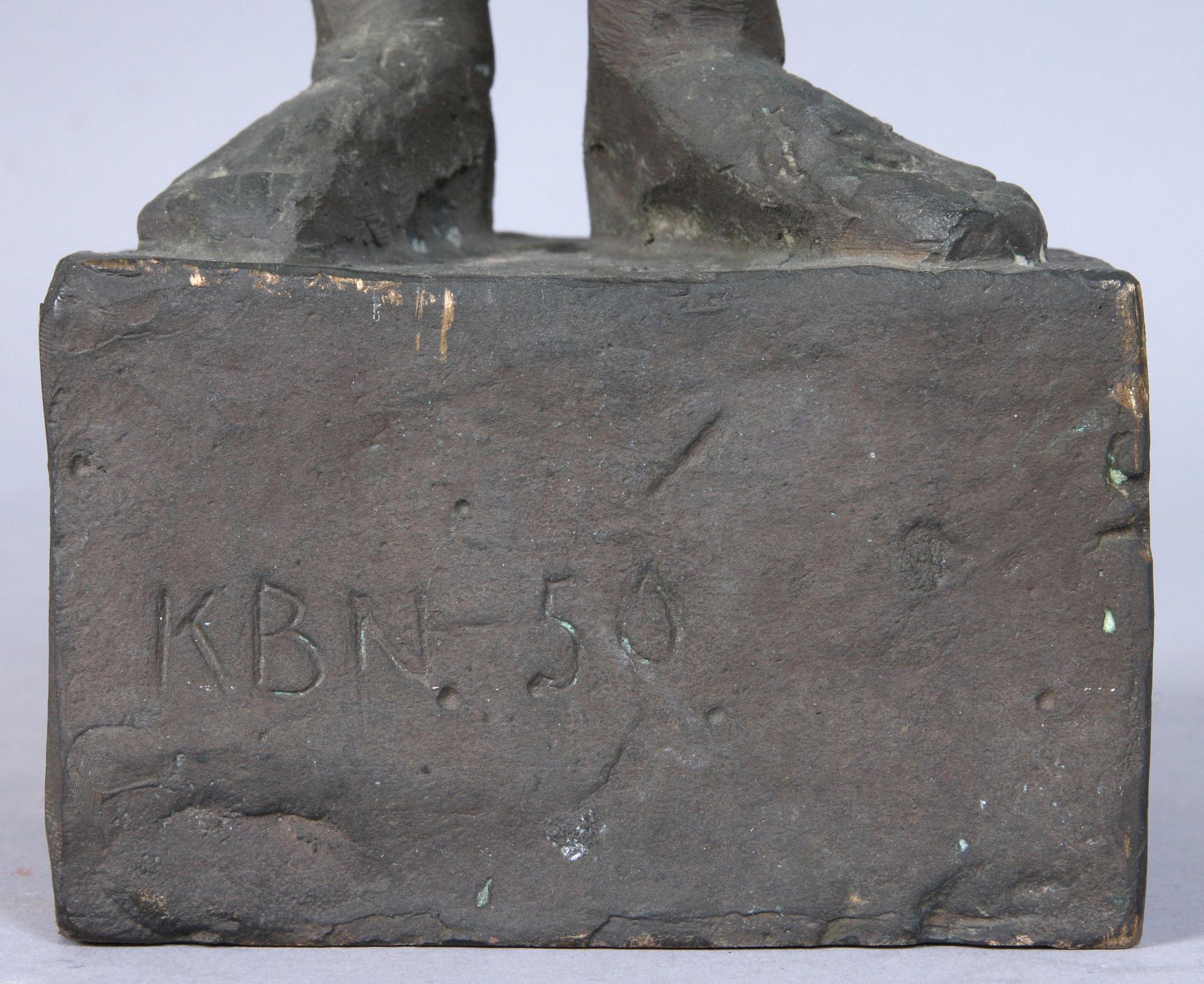 OKÄND KONSTNÄR, skulptur, brons, sign KBN -50.