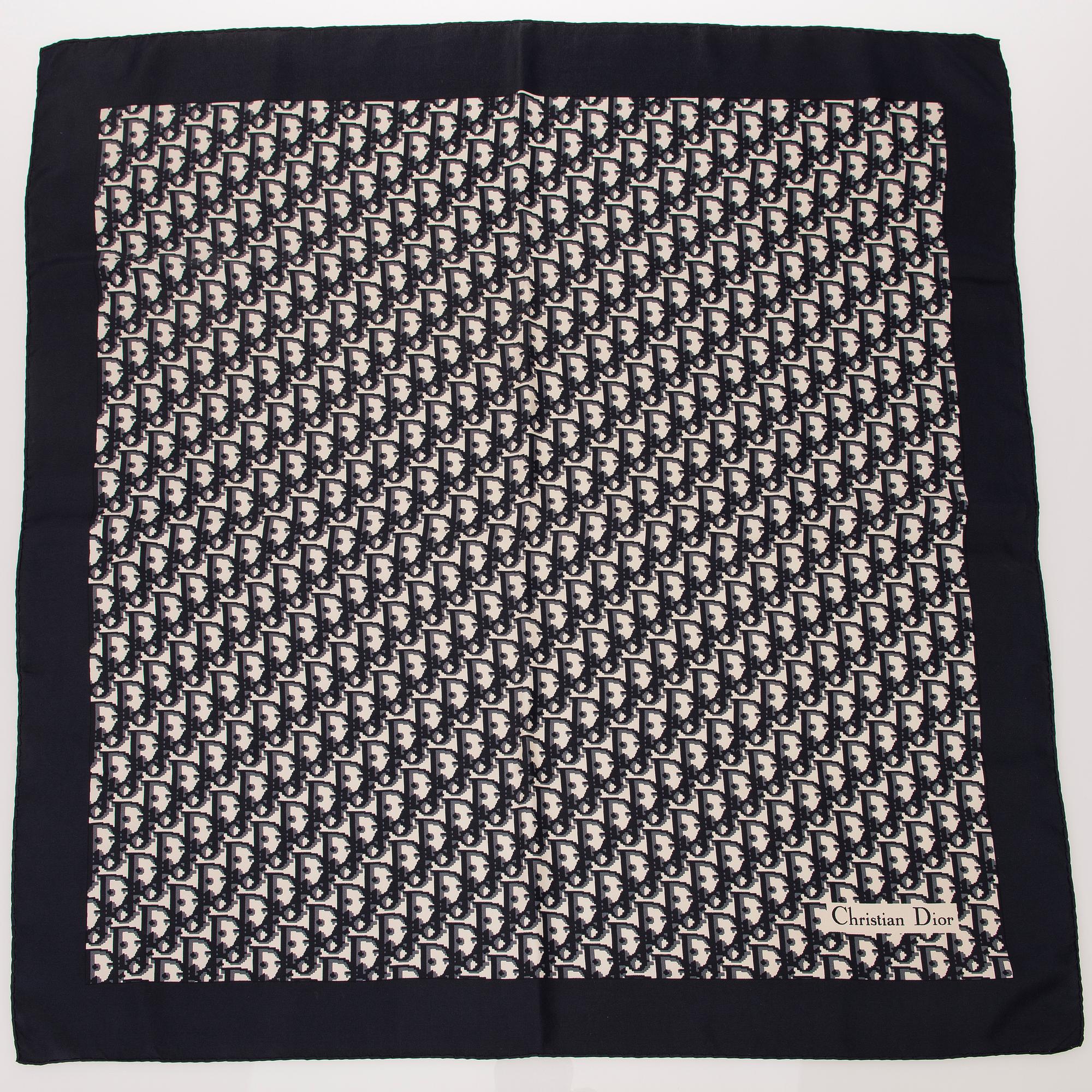 Two silk scarves by Christian Dior.