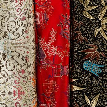 Four Chinese textiles, 20th century.