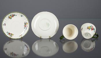 SERVIS, 62 delar, flintgods, Villeroy & Boch, Tyskland sekelskiftet 1800/1900.